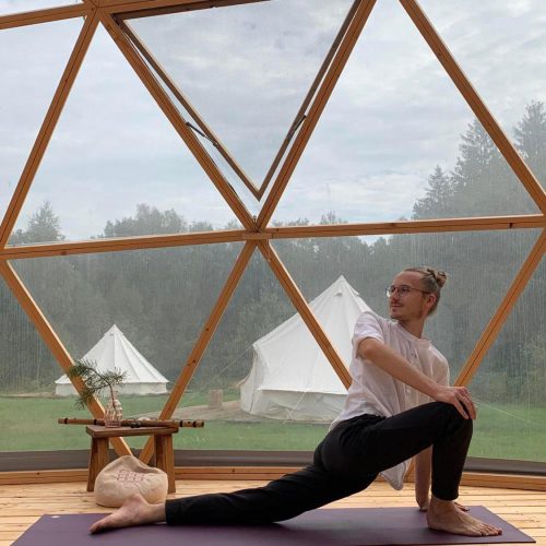 yoga asana relaxing